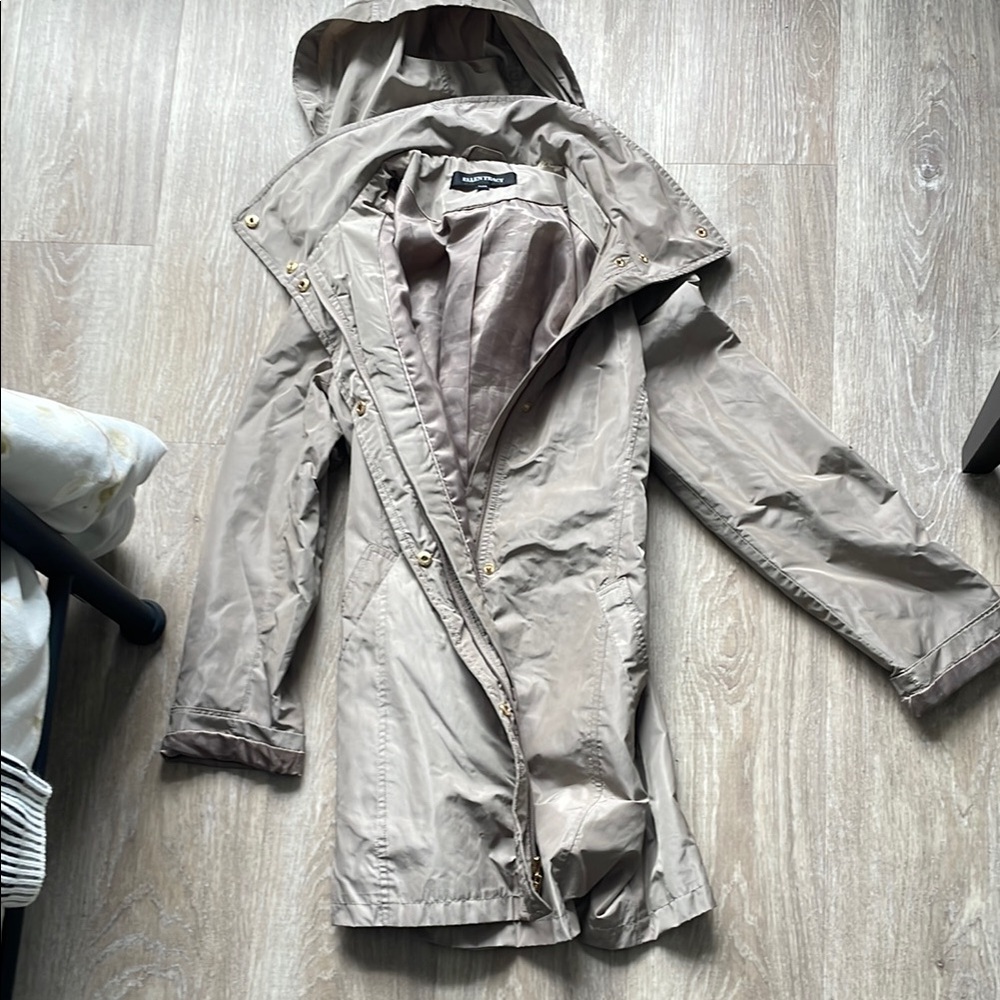 Tan Hooded Trench Coat